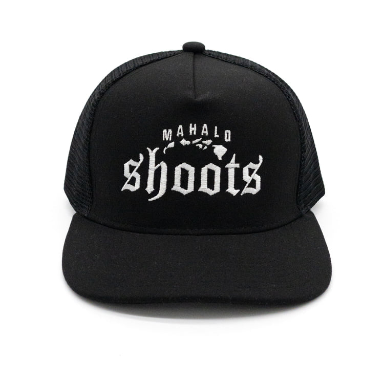 Old English Black Trucker Hat