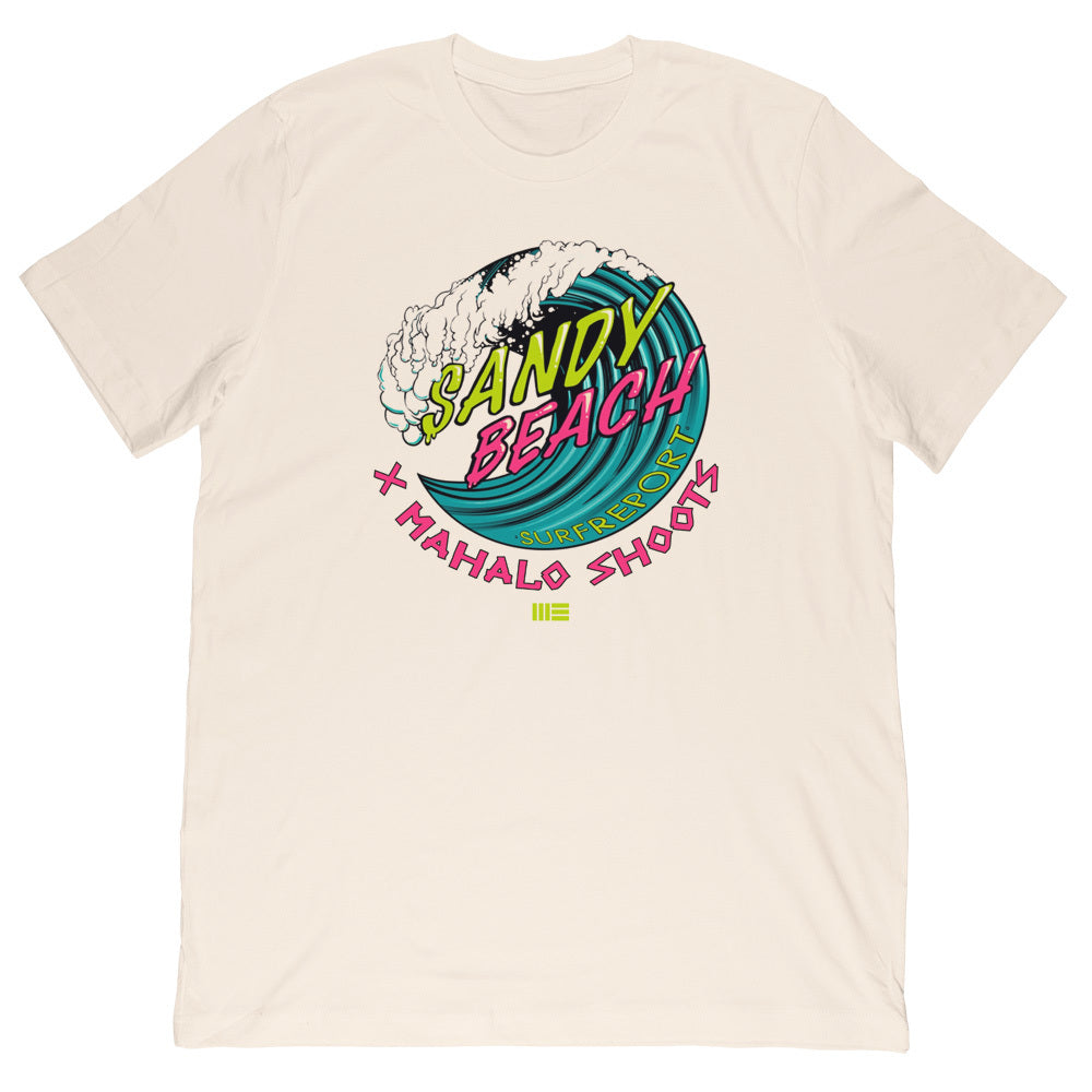Mahalo Shoots x Sandy Beach Surf Report Collab Tee