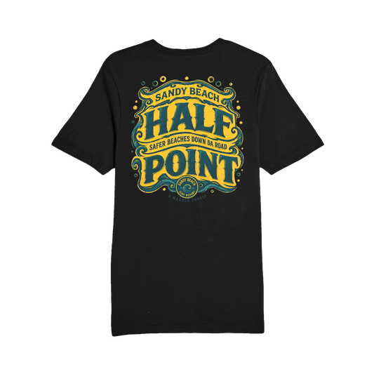 Mahalo Shoots x Sandy Beach Surf Report Half Point Tee