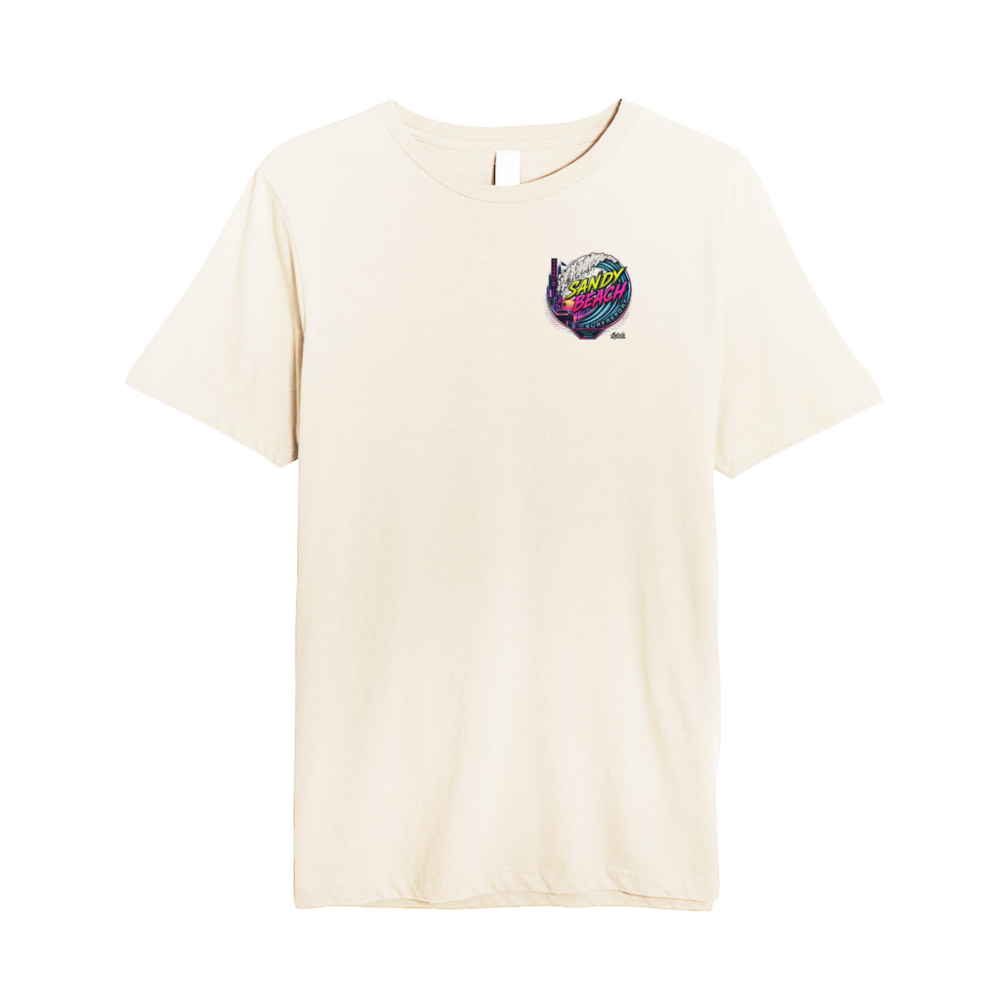 Mahalo Shoots x Sandy Beach Surf Report Neon Barrel Tee