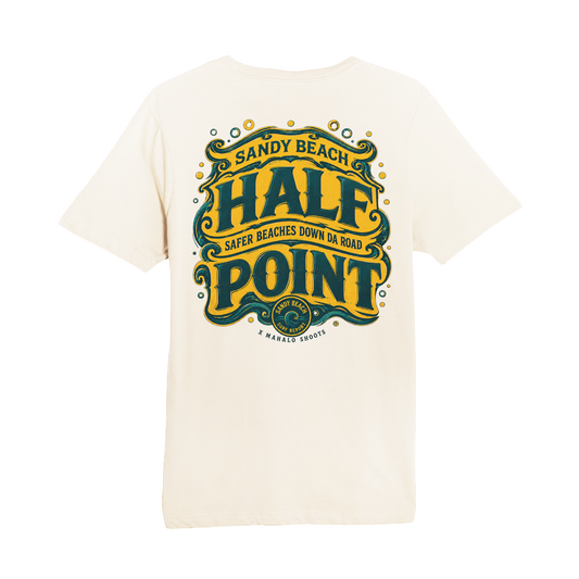 Mahalo Shoots x Sandy Beach Surf Report Half Point Tee