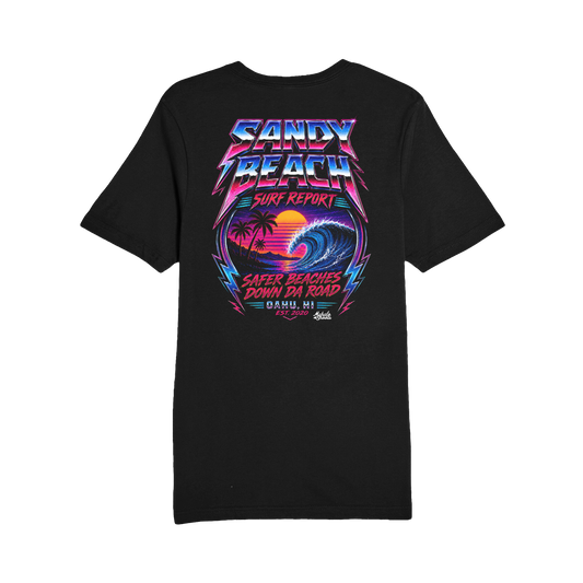 Mahalo Shoots x Sandy Beach Surf Report Retro Tee